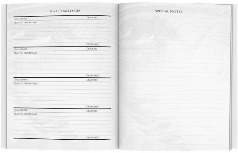 Planner for up to 4 challenges