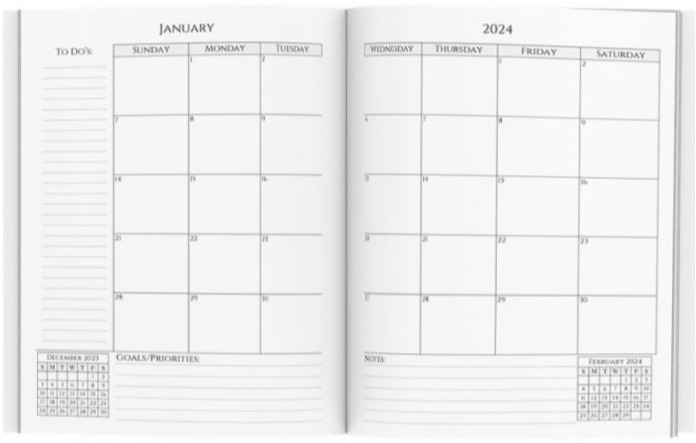 2024-2028 Five Year Personal Planner - 60 Month agenda to Smash your Goals!