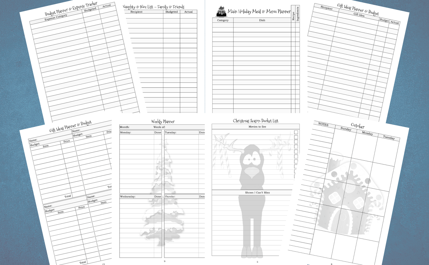 Deluxe Christmas Planner For Families: Ultimate Organizer With Shopping Lists, Gift & Menu Planners, Greeting Card Tracker, Budgets & More!