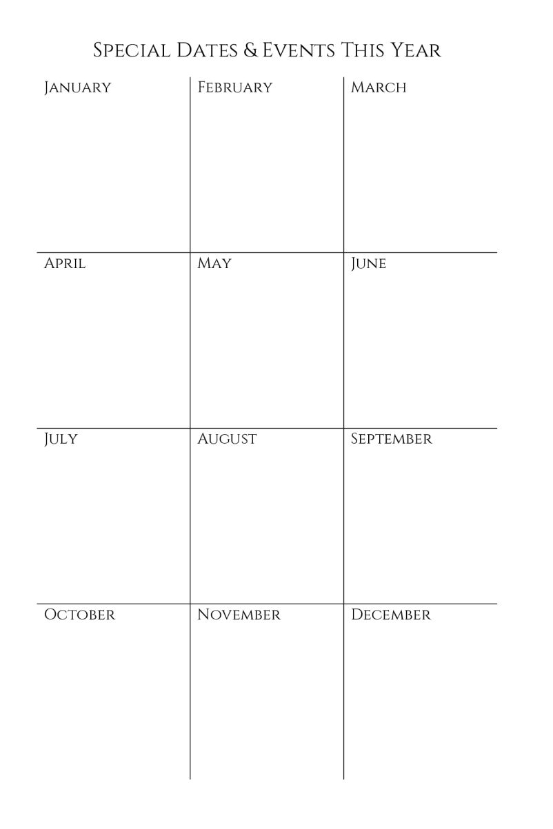 Big 5-Year Plan Goal Planner Note important dates each year to plan around them