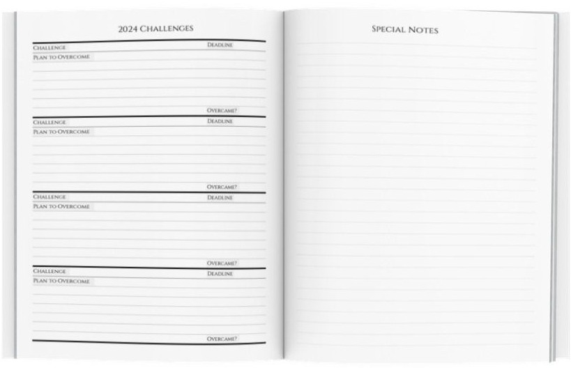 Planner for up to 4 challenges