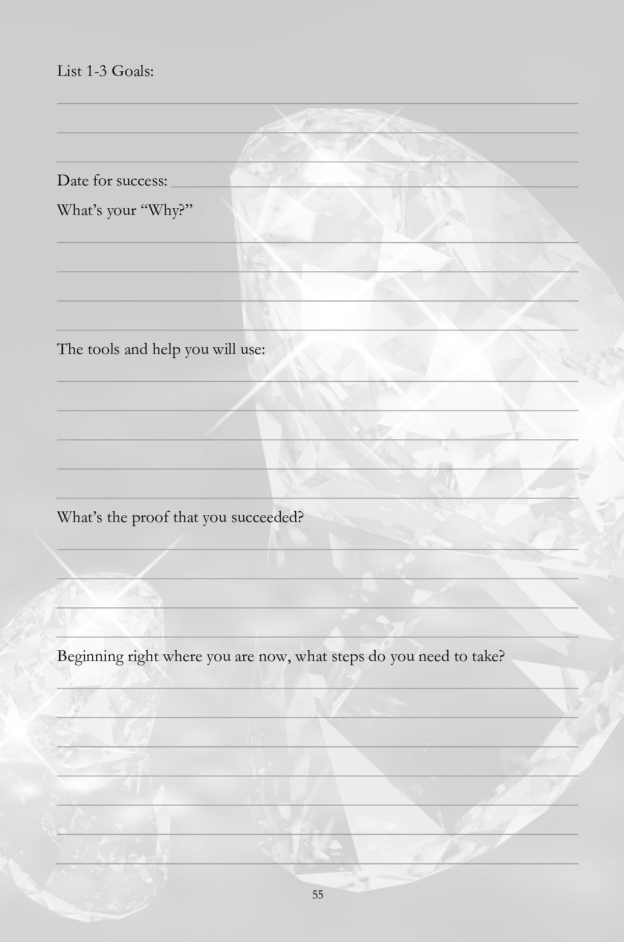 Plan up to three goals for the year