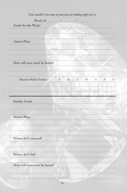 Weekly goals & action plan plus success habit tracker