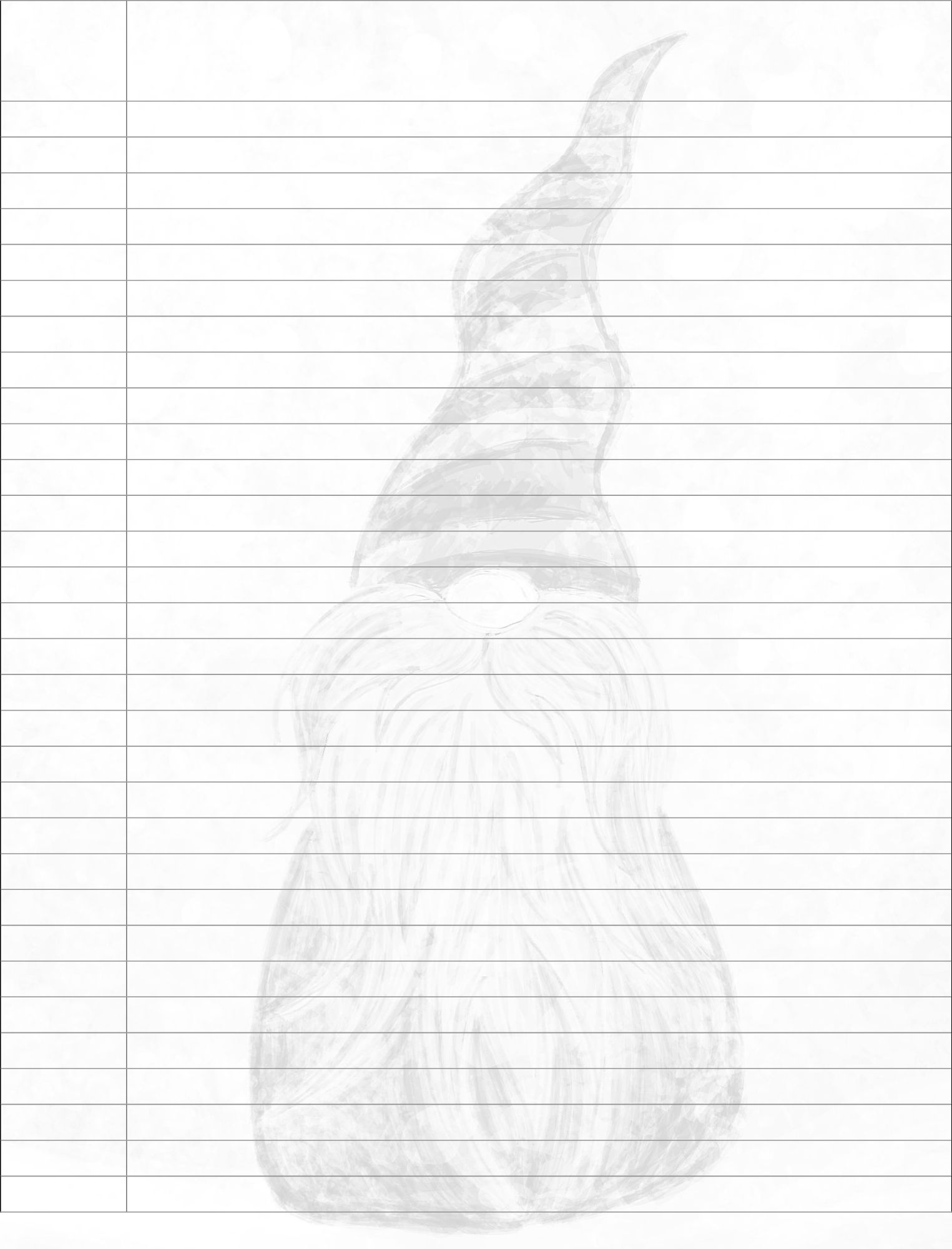 Lightly Watermarked Christmas Santa Gnome Composition Notebook