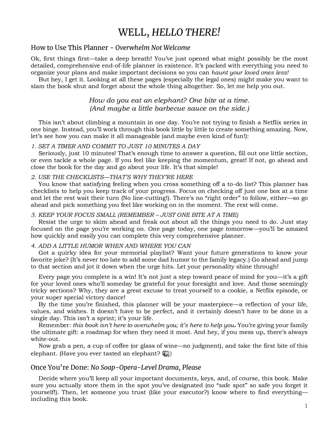 My Ultimate Escape Plan End-Of-Life Planner: To Haunt Your Loved Ones Less - Simple Instructions