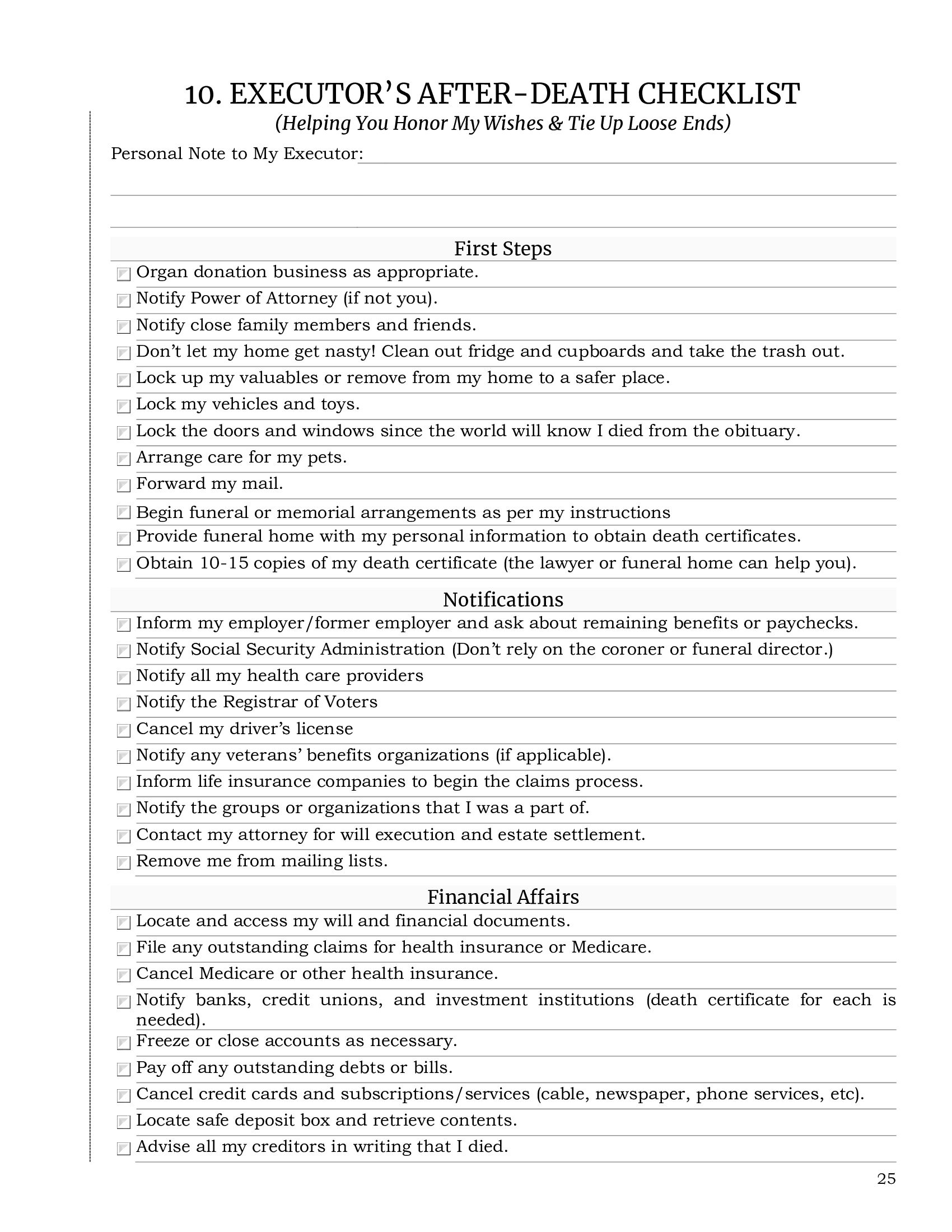 My Ultimate Escape Plan End-Of-Life Planner: To Haunt Your Loved Ones Less - Organized Checklists