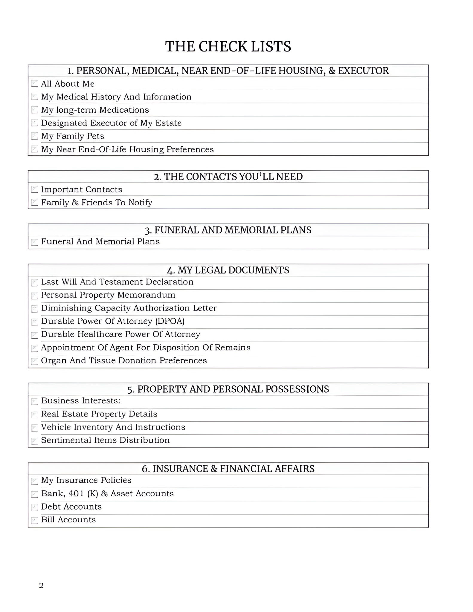 My Ultimate Escape Plan End-Of-Life Planner: To Haunt Your Loved Ones Less - Organized Checklists