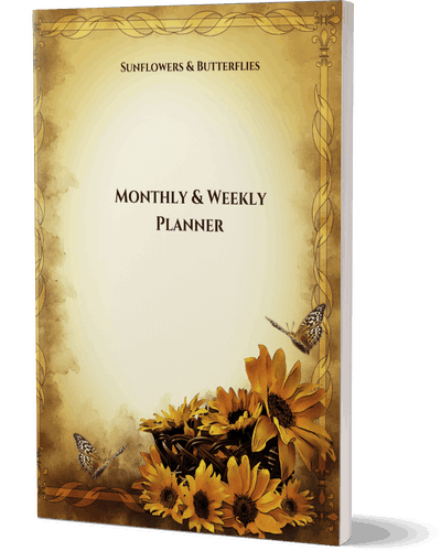 Sunflowers & Butterflies Notebook or Planner