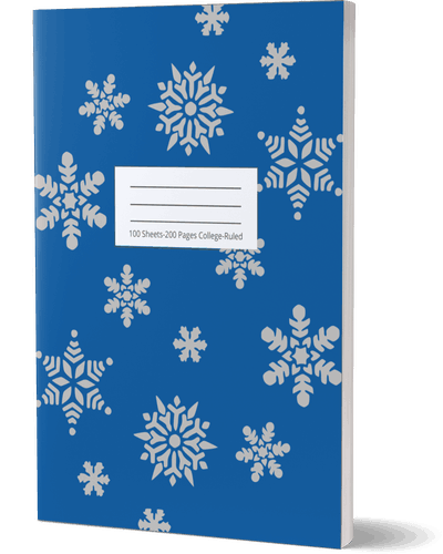 Lightly Watermarked Christmas Snow Flakes Composition Notebook
