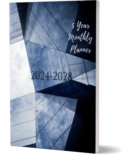 Abstract 5-year monthly planner 60 Month agenda to Smash Your Goals!