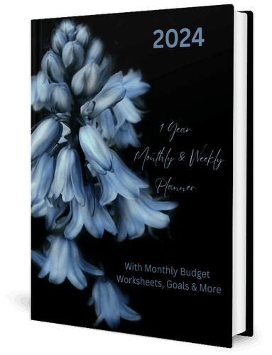 1 Year 2024 Ultimate Monthly & Weekly Planner With Monthly Budget Worksheets, Goals & More