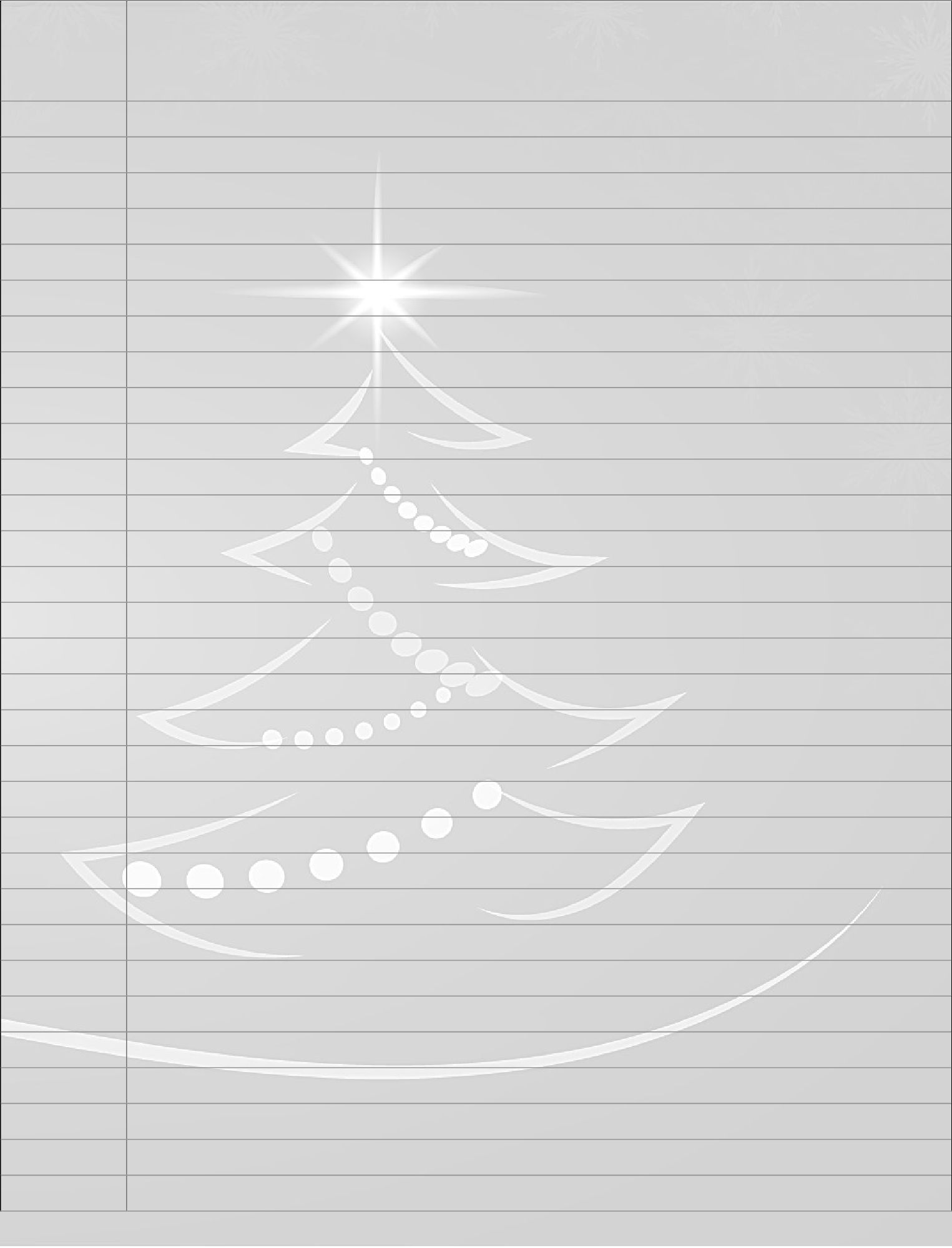 Lightly Watermarked Christmas Tree Composition Notebook