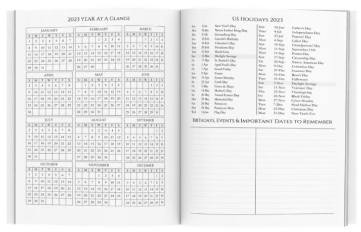 Full year in review plus holiday & important dates