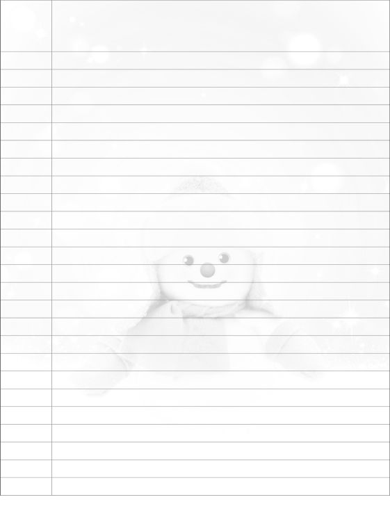 Lightly Watermarked Christmas Snowman Composition Notebook