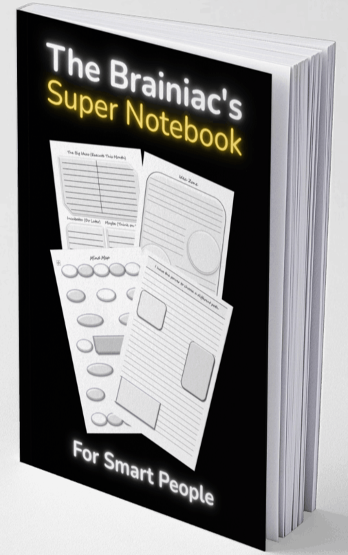 The Brainiac's Super Notebook For Brain Dumps, Idea Sorting, Dashboards, Project Planning, Mind Maps & More